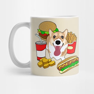 Fast Food Corgi Mug